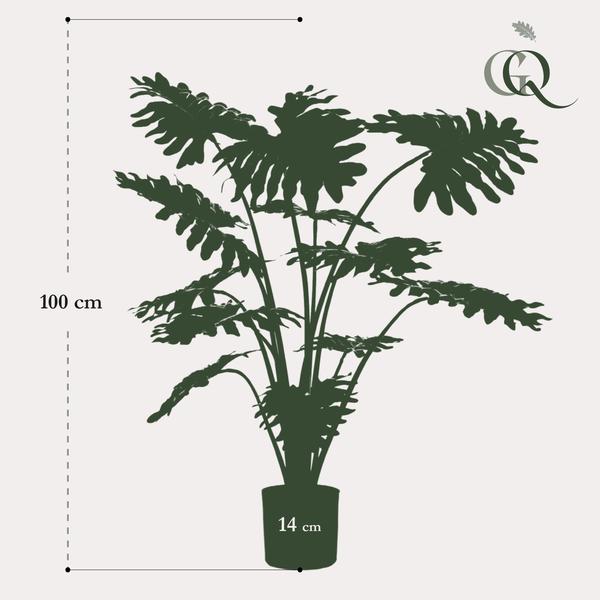 Kunstplant - Philodendron - 85 cm  BotanicBridge