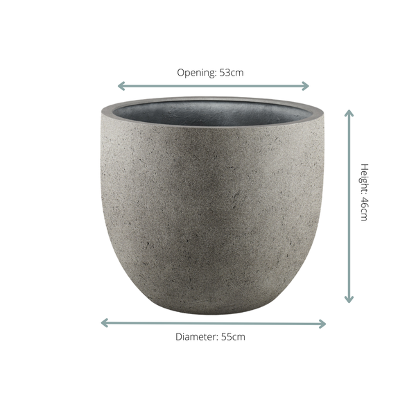 Pot Grigio New Egg Natural Concrete - D55 x H46  BotanicBridge