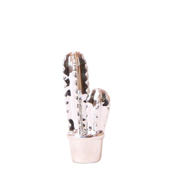 Kolibri Home | Ornament - Decoratie beeld Cactus - Silver  BotanicBridge