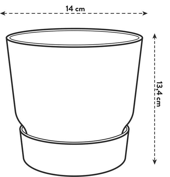 Pot elho Greenville Round zwart - D14 x H13  BotanicBridge