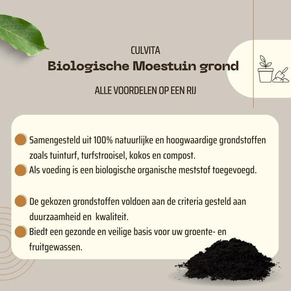 Culvita - Biologische Moestuingrond 40 liter - inclusief 100 dagen voeding - ideaal voor Urban Farming  BotanicBridge