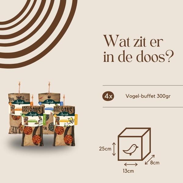 Bird Buffet | Vogelvoer ECO Zakje Mix Set van 4 | 4x 300gr  BotanicBridge