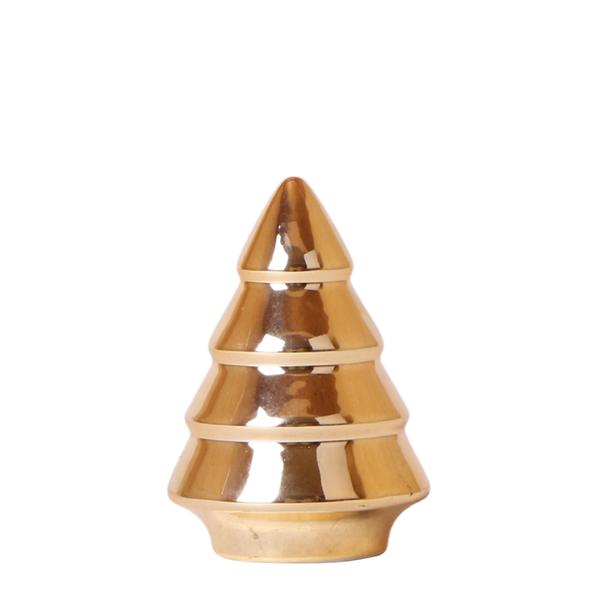 Kolibri Home | Ornament - Decoratie beeld Kerstboom - 12cm hoog - Gold  BotanicBridge