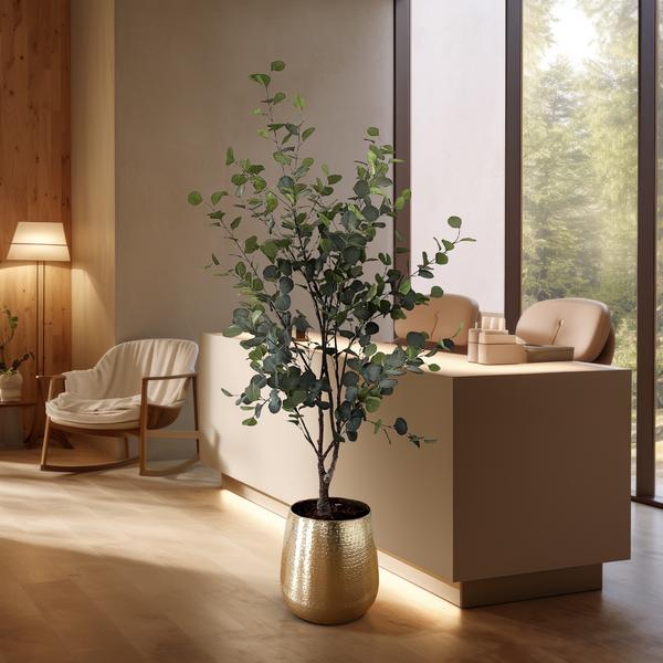 Kunstplant - Eucalyptus - Blauwe Gomboom  - 180 cm  BotanicBridge