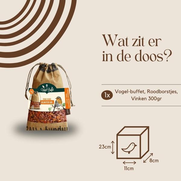 Bird-Buffet | Picknick voor buitenvogels | 300 gram - Roodboorstjes & Vinken  BotanicBridge