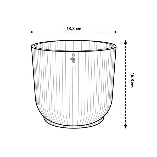 Pot elho Vibes Fold Round wit - D18 x H17  BotanicBridge