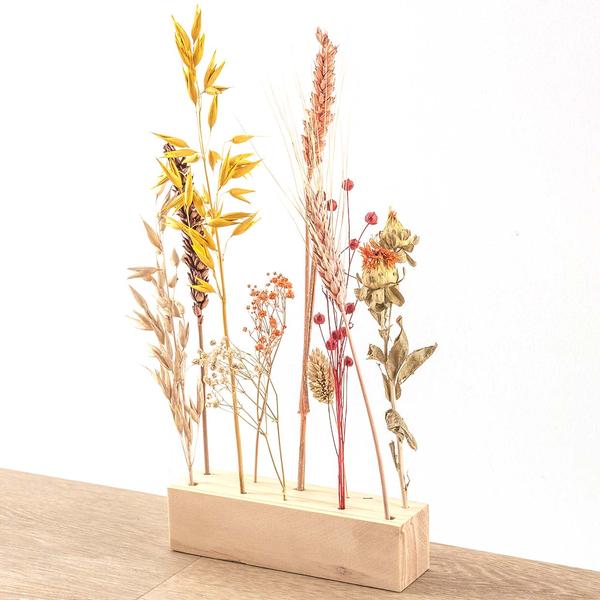 Wooden Dried flower stand - L - Flowers and Herbs + Dried Floral Arrangement  BotanicBridge