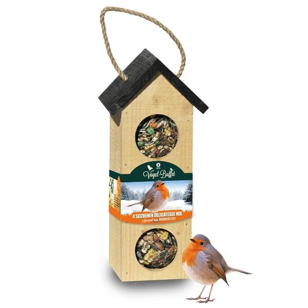 Bird-Buffet | Chalet feeder vogelhuisje | 500 gram - Roodborstjes  BotanicBridge