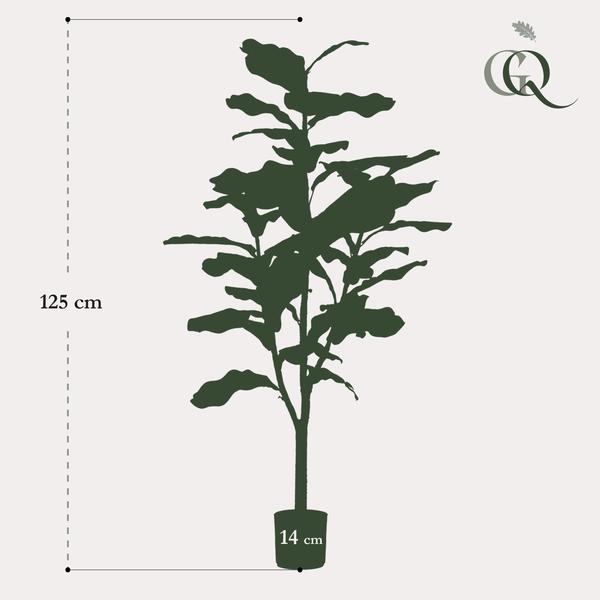 Kunstplant - Ficus Lyrata - Tabaksplant - 125 cm  BotanicBridge