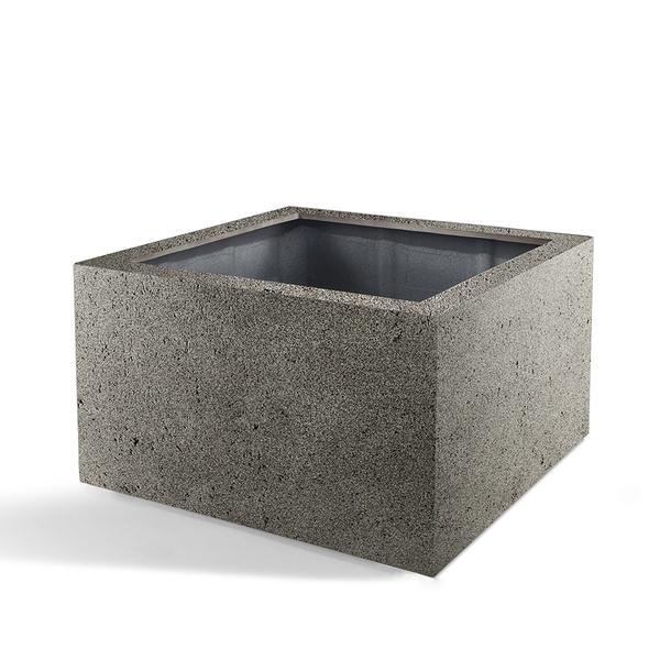 Pot Grigio Low Cube Natural Concrete - D80 x H60  BotanicBridge